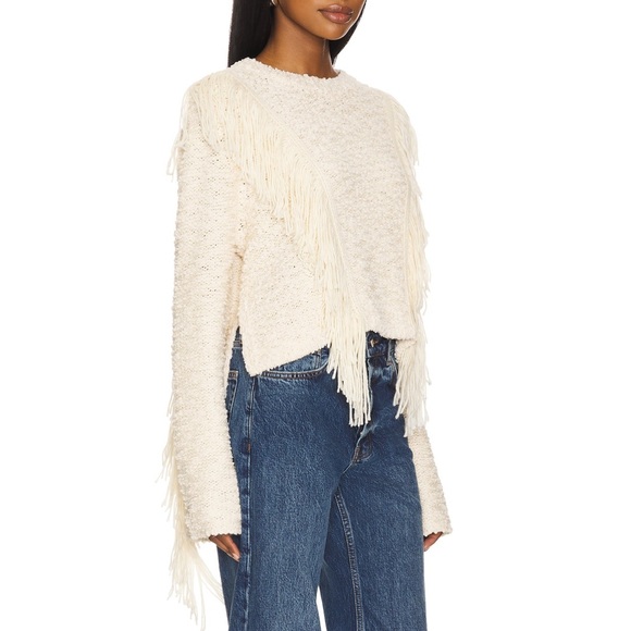 Tularosa Ibone Fringe Sweater Beige - Picture 10 of 16